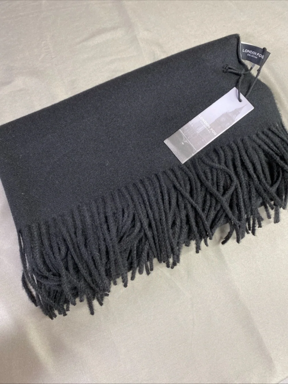 London Fog Women's Black Winter Scarf/Shawl NWT